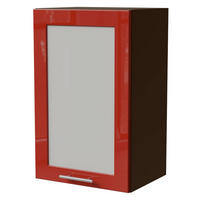 KÜCHENHÄNGESCHRANK Brerra W2S/45 Lava / RAL 3002 karminrot Hochglanz 45 / 32,5 / 72cm - Dunkelgrau/Rot, Holz/Holzwerkstoff (45/72/32.5cm) - Feldmann-Wohnen