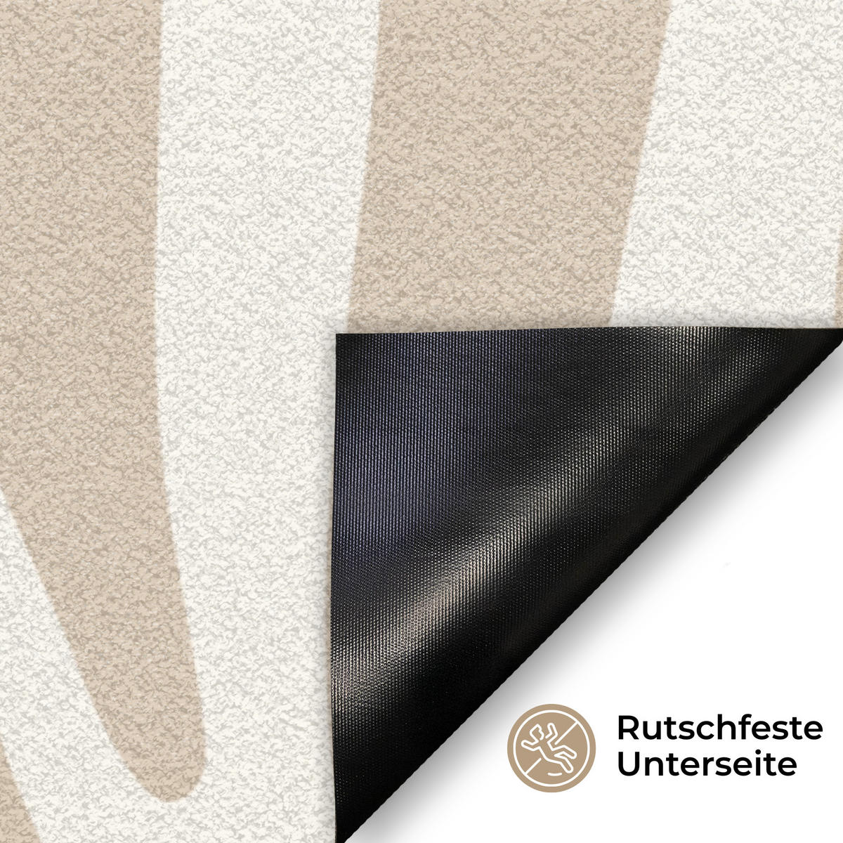 FUSSMATTE Zebramuster - Beige - Weiß - Tiermuster 60x40 cm - Beige, Kunststoff (60/0.4cm) - MuchoWow