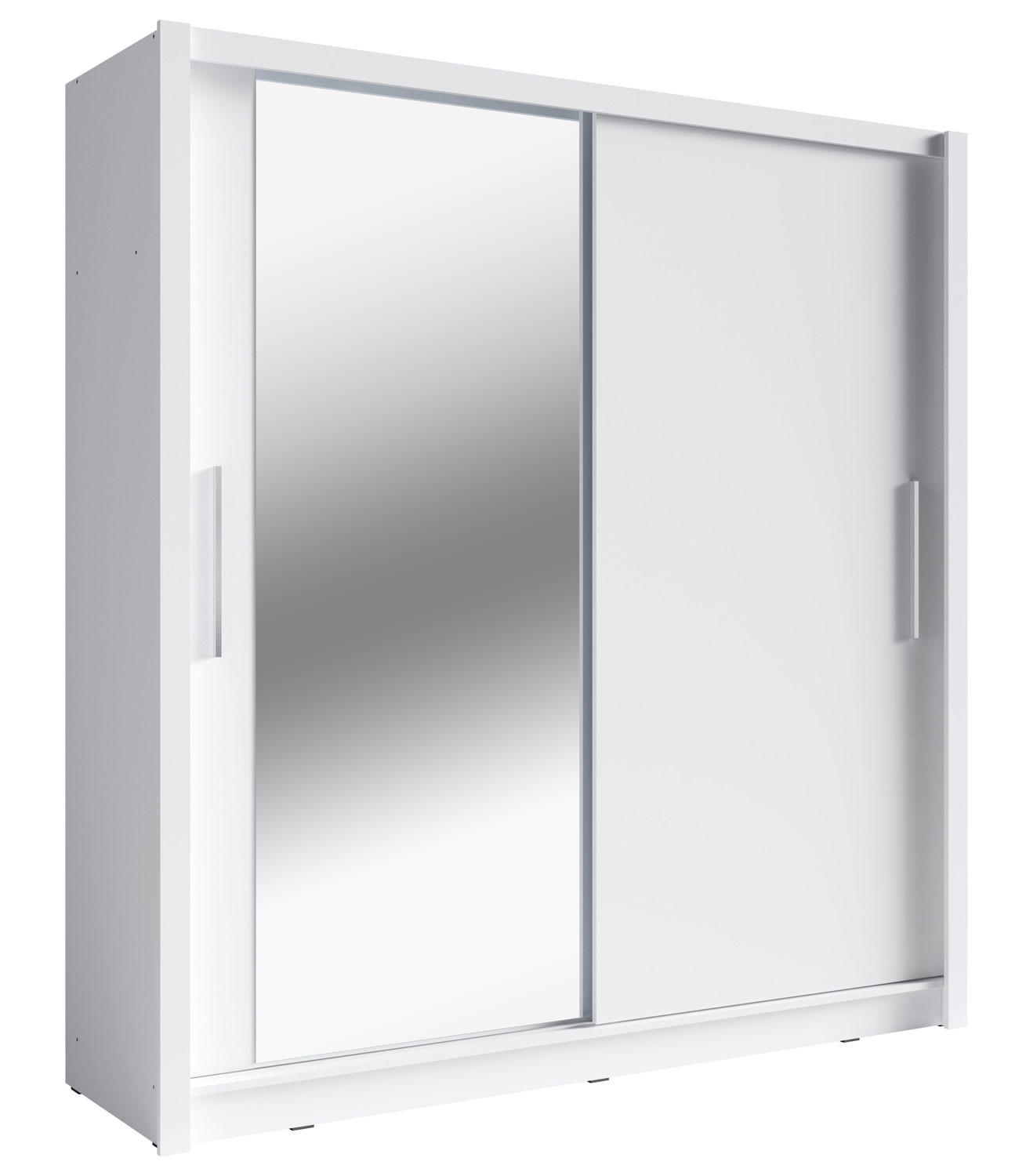 Feldmann-Wohnen Schiebetürenschrank Weiß 205x215x62 cm