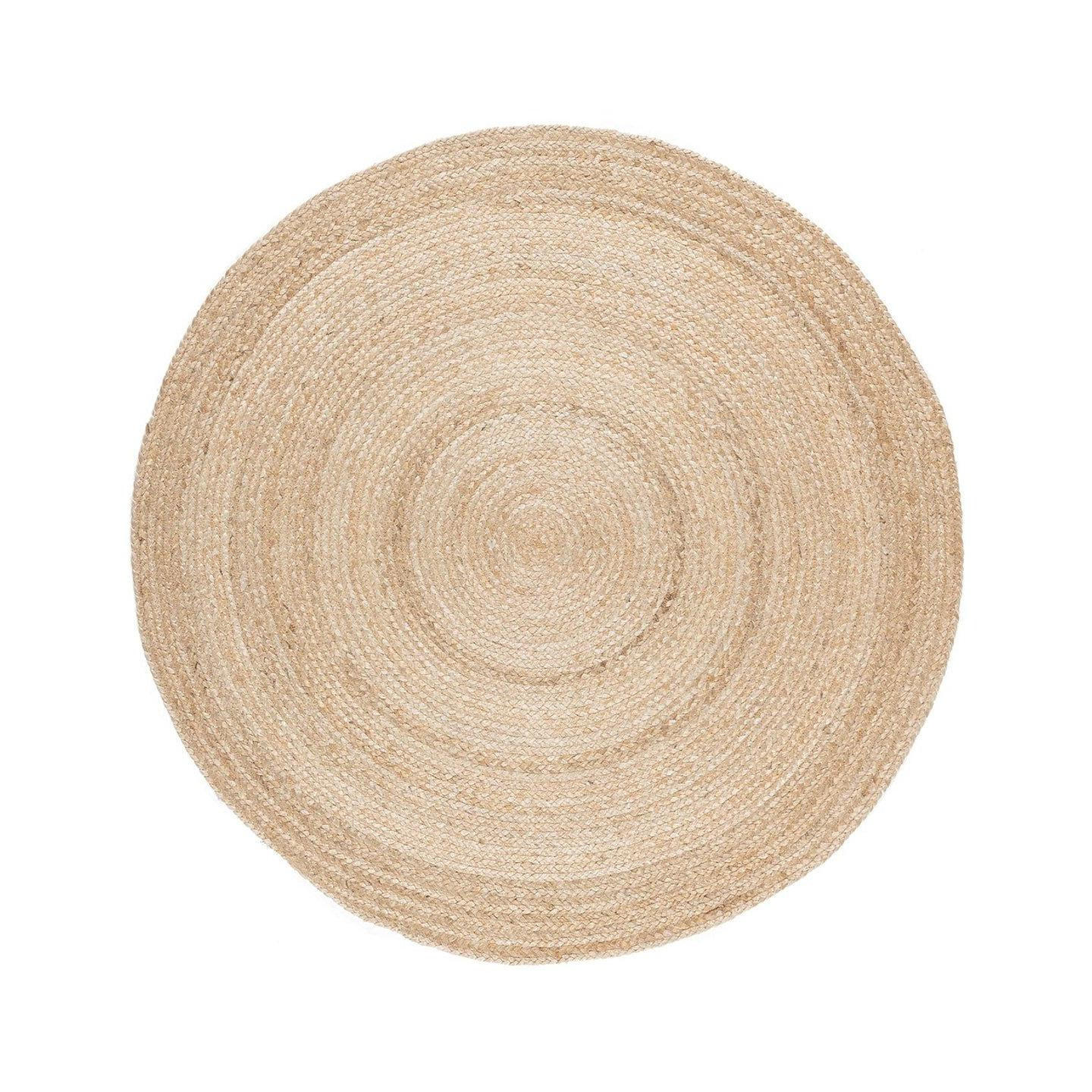 TEPPICH rund aus natürlicher Jute beige - Beige, Naturmaterialien (90/90cm) - AFK Living