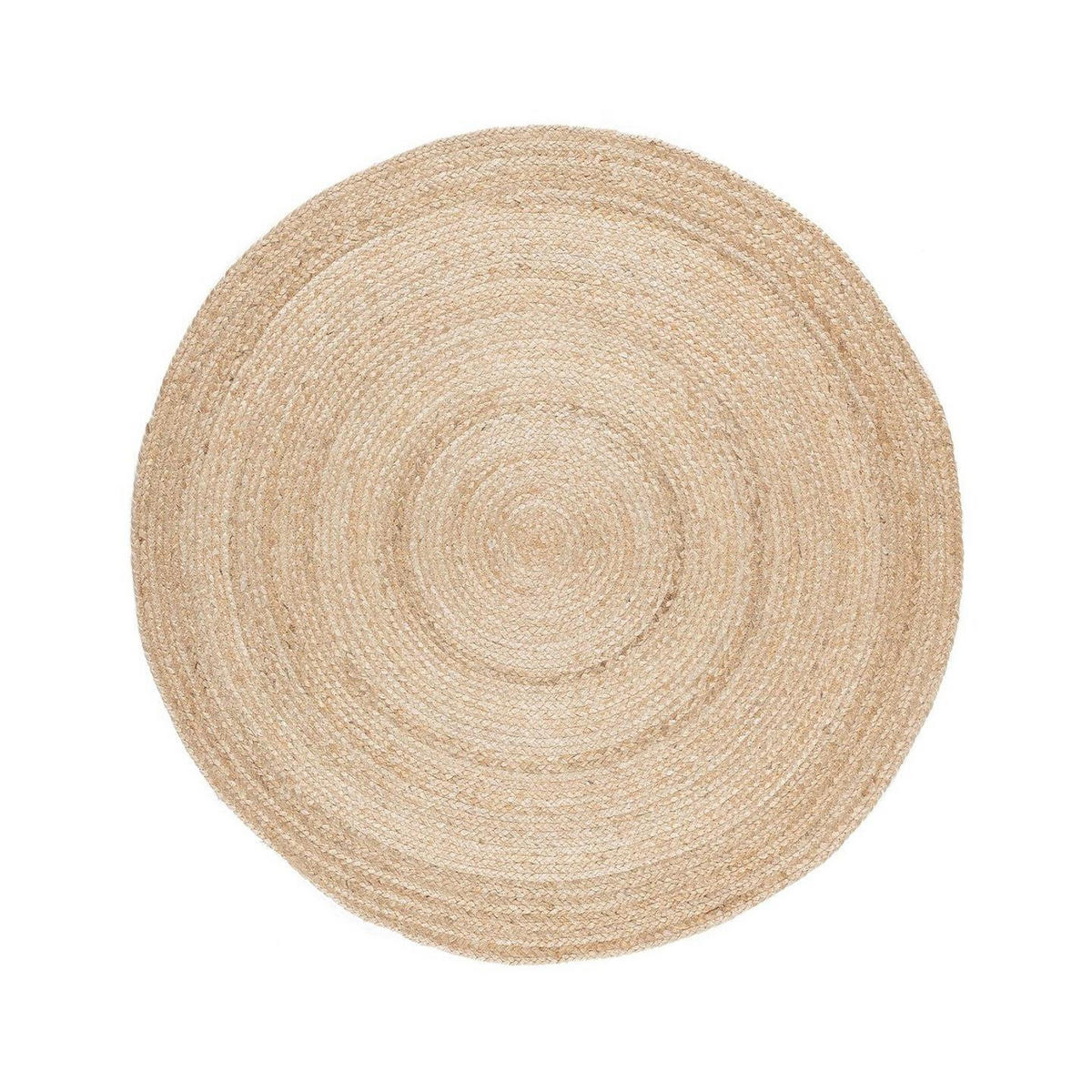 TEPPICH rund aus natürlicher Jute beige - Beige, Naturmaterialien (90/90cm) - AFK Living