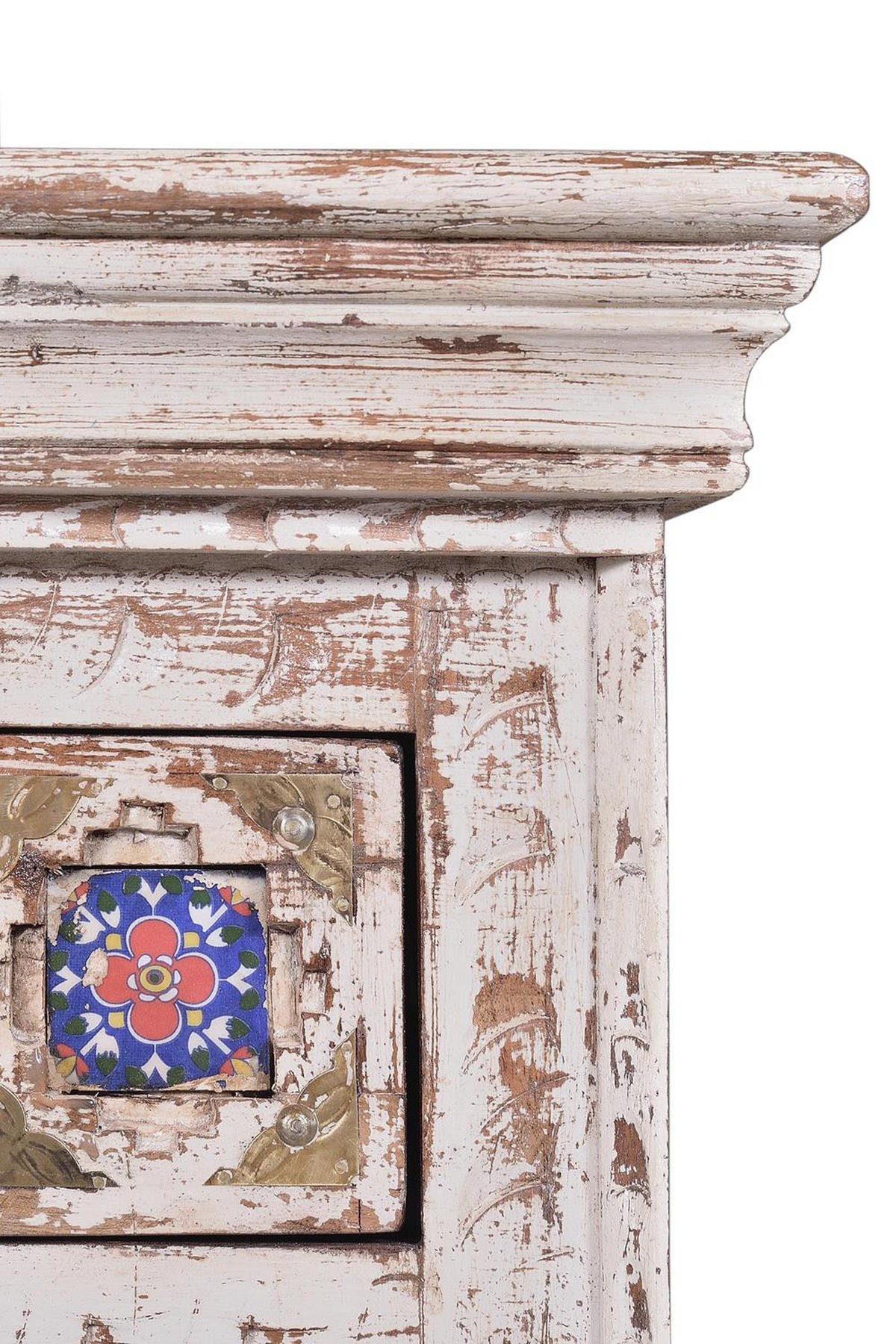 NACHTTISCH aus Mangoholz und Details aus Keramik - Perlmutt, Holz (35/60/45cm) - Giner y Colomer