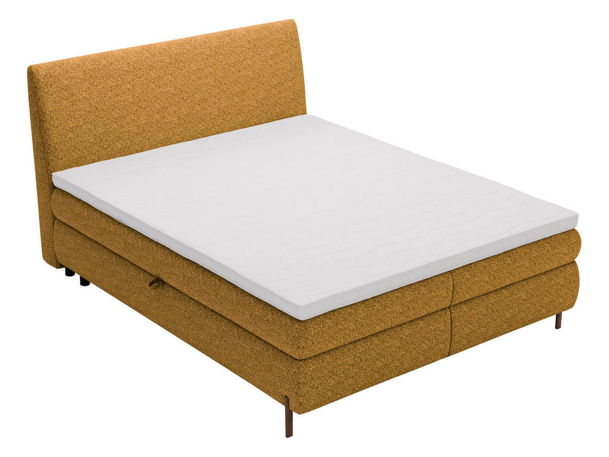 BOXBETT Evia - H3 - Braun, Holzwerkstoff/Textil (160/200cm) - MIRJAN24