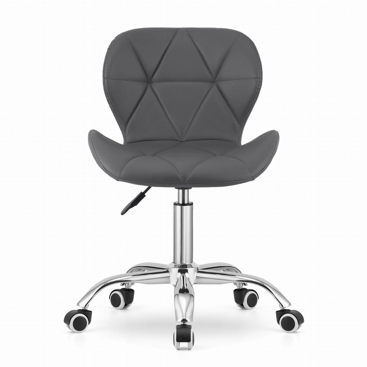 BÜROSTUHL Avola, grau - Silberfarben/Grau, Textil/Metall (47.5/86.5/55.5cm)