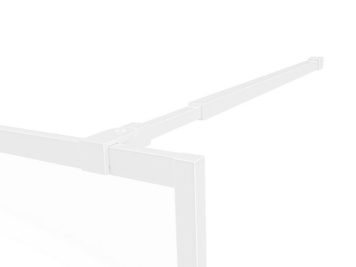 DUSCHTRENNWAND Seitenwand italienische Dusche - Industrial Style - Weiß matt - 120 x 200 cm - URBANIK - Weiß, Metall (120/200cm) - Vente-Unique