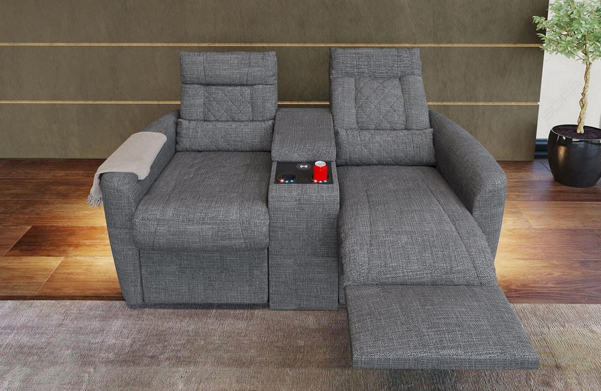 KINOSESSEL Kinosessel Relax Grau - Grau, Kunststoff (190/94/92cm)