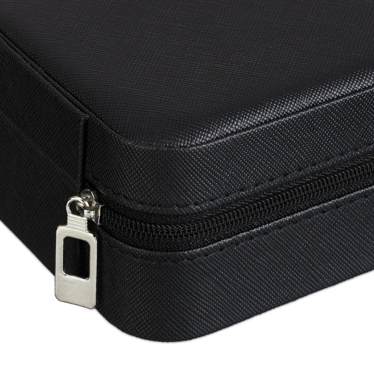 SCHMUCKKÄSTCHEN - Schwarz, Holzwerkstoff/Kunststoff (10/5/10cm) - Relaxdays