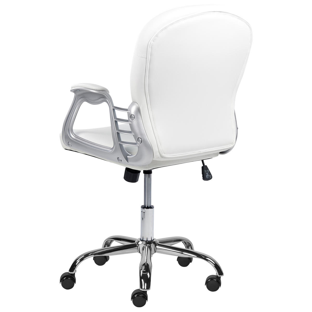BÜROSTUHL Kunstleder Weiß Princess - Weiß, Textil/Metall (60/98/60cm) - Beliani