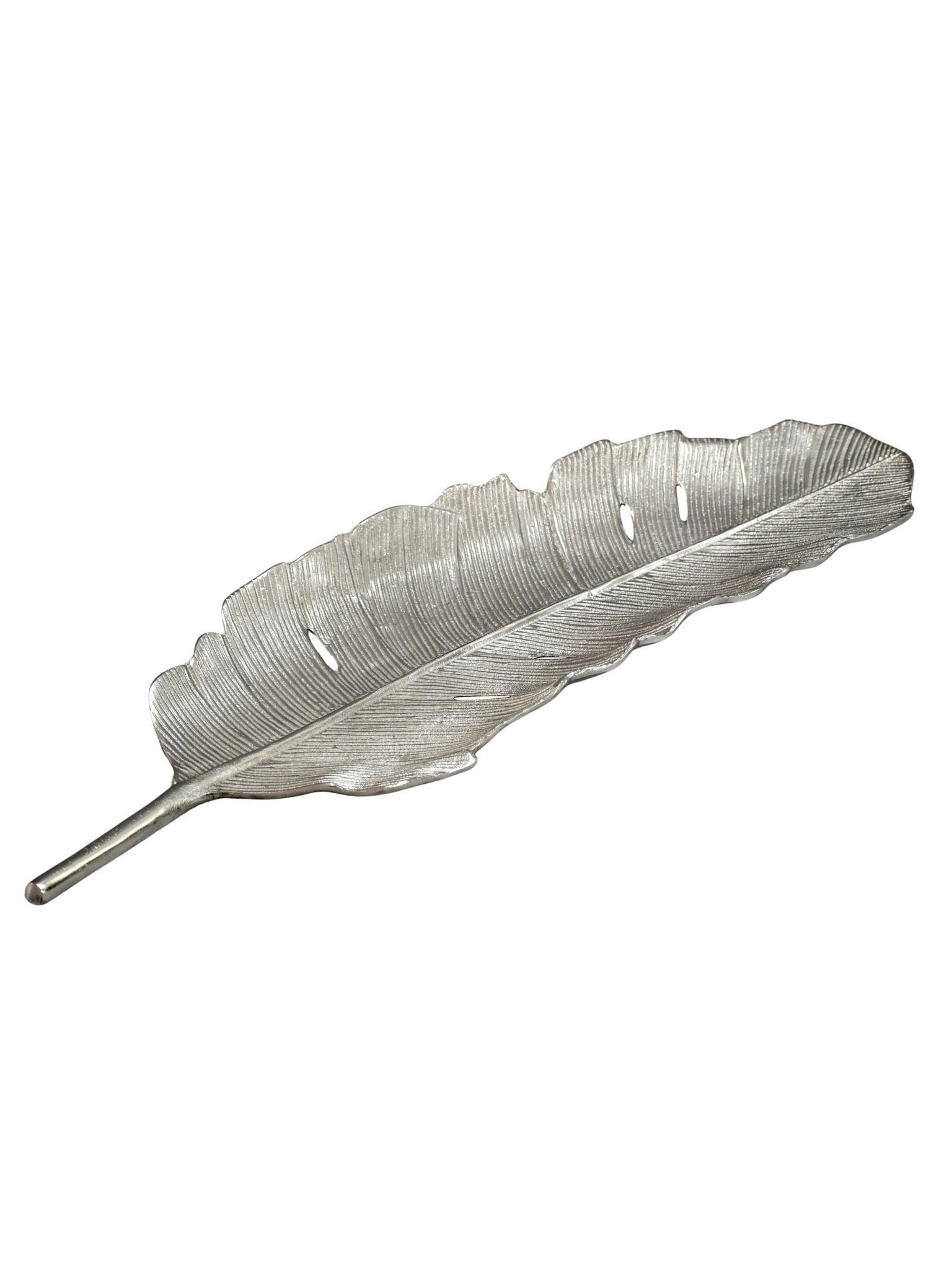DEKOSCHALE SUBIACO, Aluminium, handgefertigt, Silber, 60 x 18 x 4 cm - Silberfarben, Metall (4cm) - KADIMA DESIGN