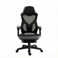 DREHSTUHL ergonomischer Gaming Bürostuhl mit Fußstütze bis 120 kg - Schwarz, Textil (58/112/63cm) - Gisaae