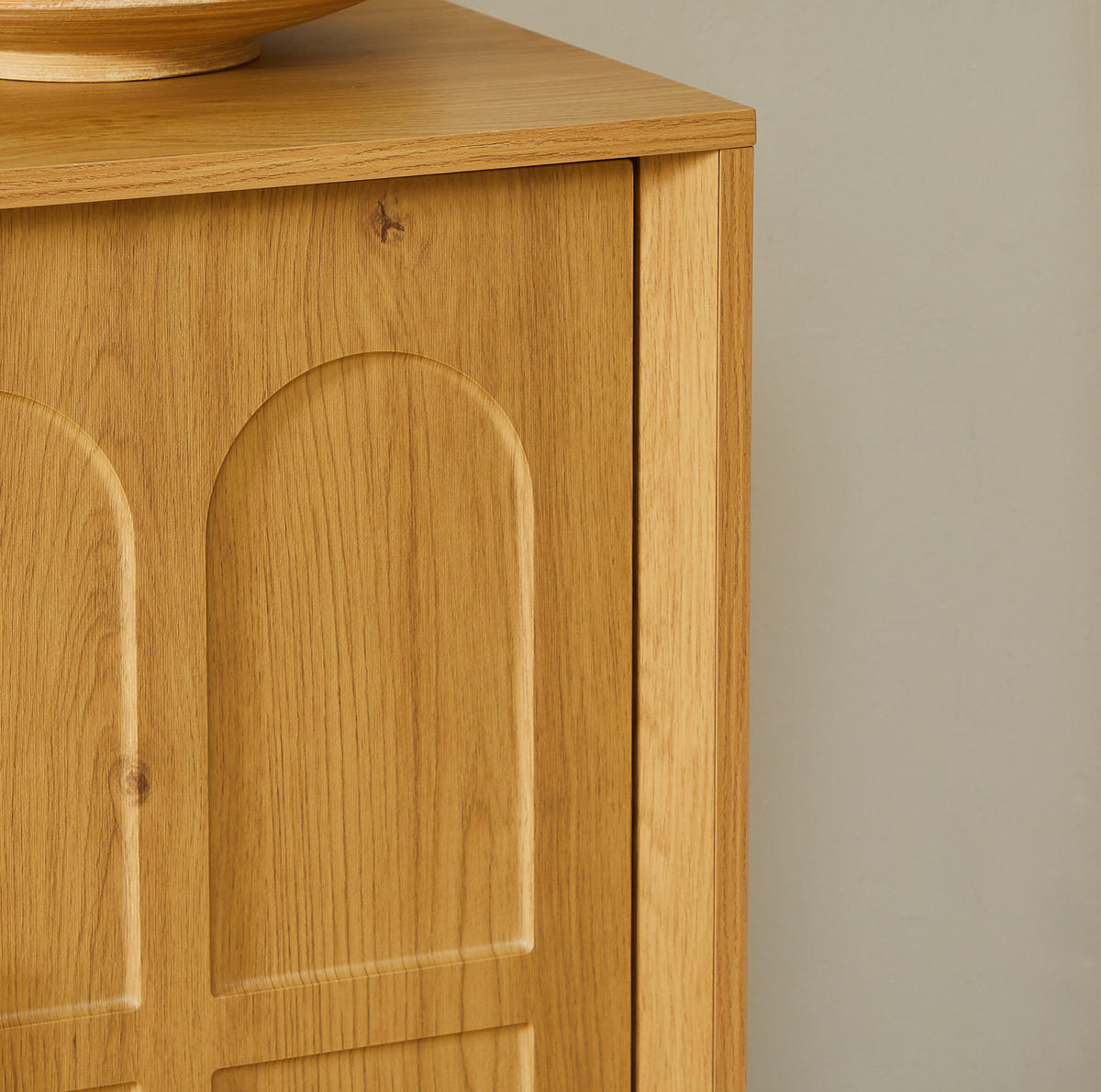 SIDEBOARD 169/40/80 cm in Natur mit geschwungenen Türen und verstellbaren Böden - Naturfarben, Holzwerkstoff (169/80/40cm) - Flora Grace