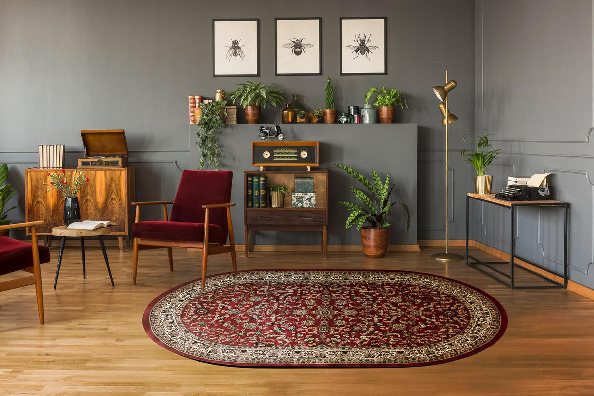 TEPPICH Royal 150/250 cm - Rot, Textil (150/250cm) - rugsX