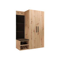 GARDEROBEN-SET Medi IV - Schwarz/Braun, Holzwerkstoff/Kunststoff (80/191/50cm) - MIRJAN24