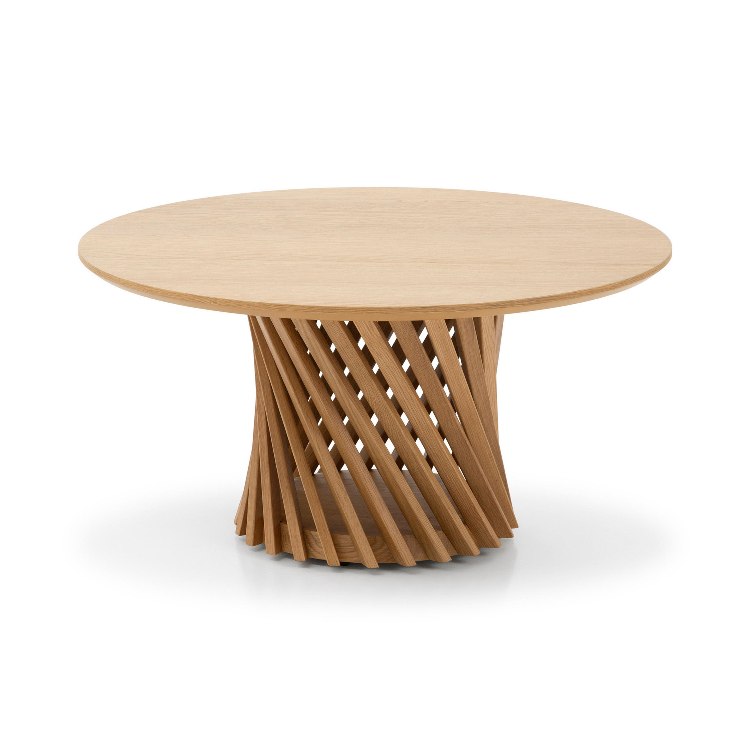 COUCHTISCH Emma, Natur Massiveiche - Beige, Holz (80/80/40cm) - WOODEK