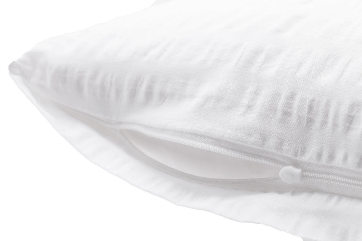 KISSENBEZUG, 2er-Set, 40x80 cm, 100% Baumwolle, Weiß - Weiß, Textil (40/80cm) - Zollner