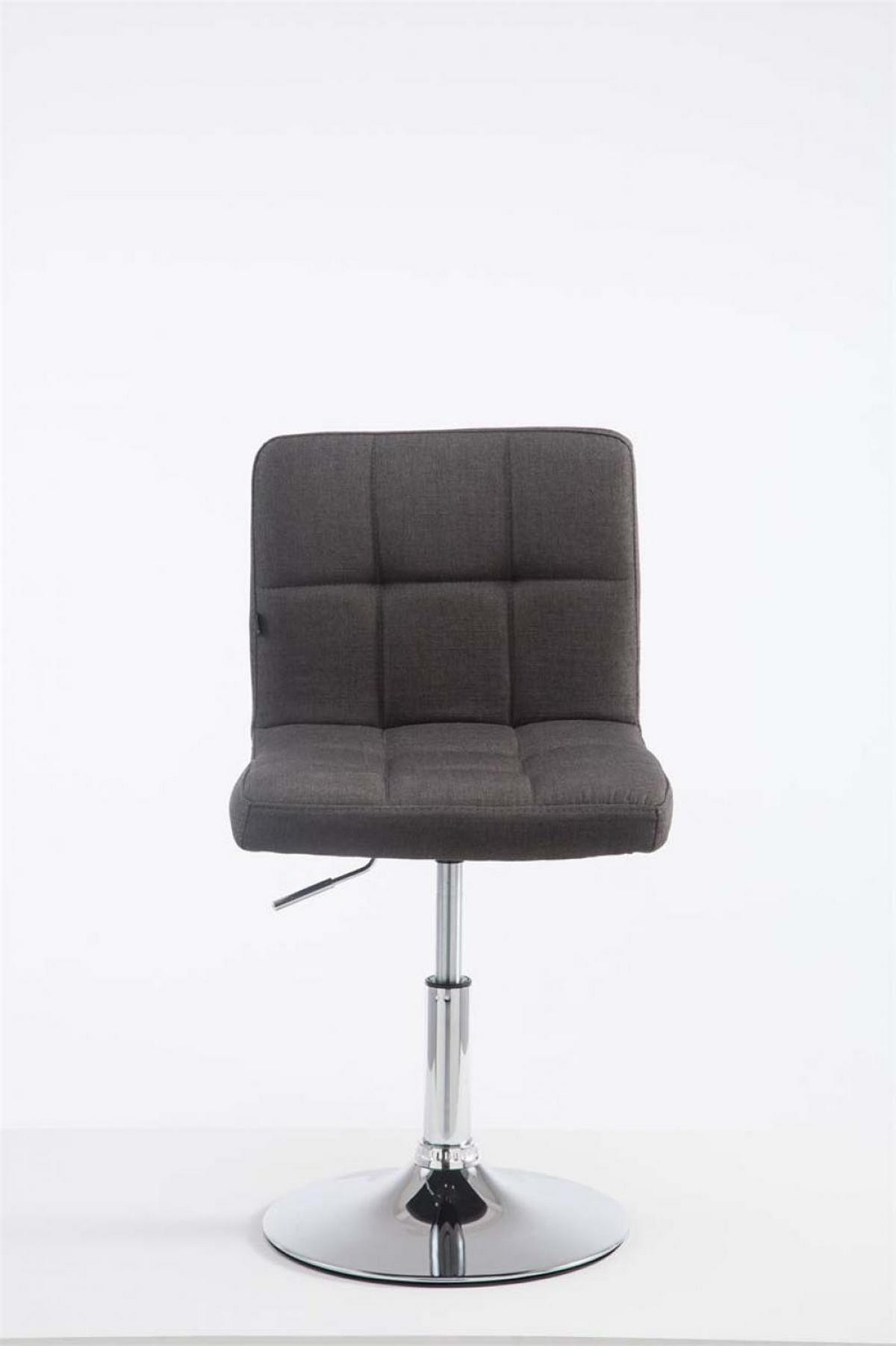 DREHSTUHL Stoff dunkelgrau - Chromfarben/Dunkelgrau, Textil/Metall (44/74/49cm) - CLP