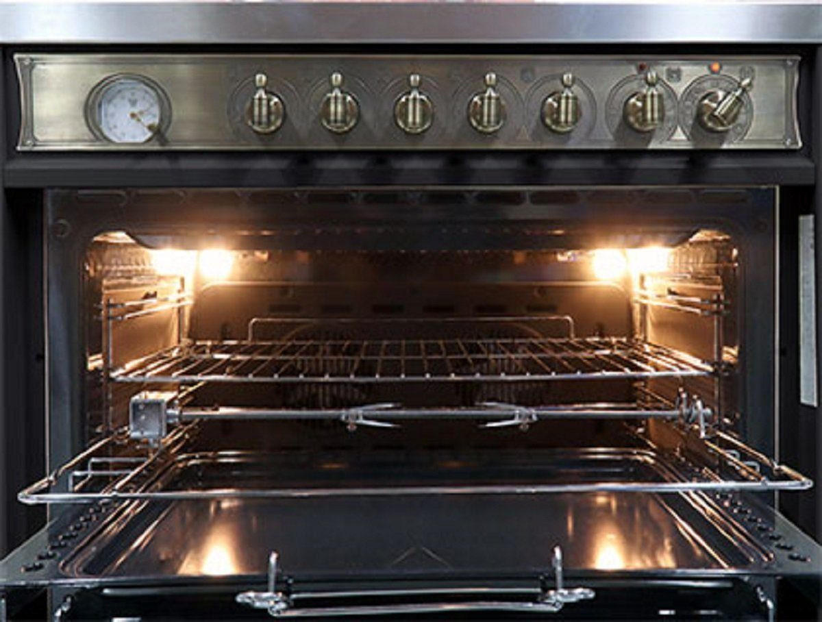 GAS-ELEKTRO-STANDHERD HGE 93555 Em Schwarz 90 cm - Schwarz, Metall (90/90/60cm) - Kaiser Küchengeräte