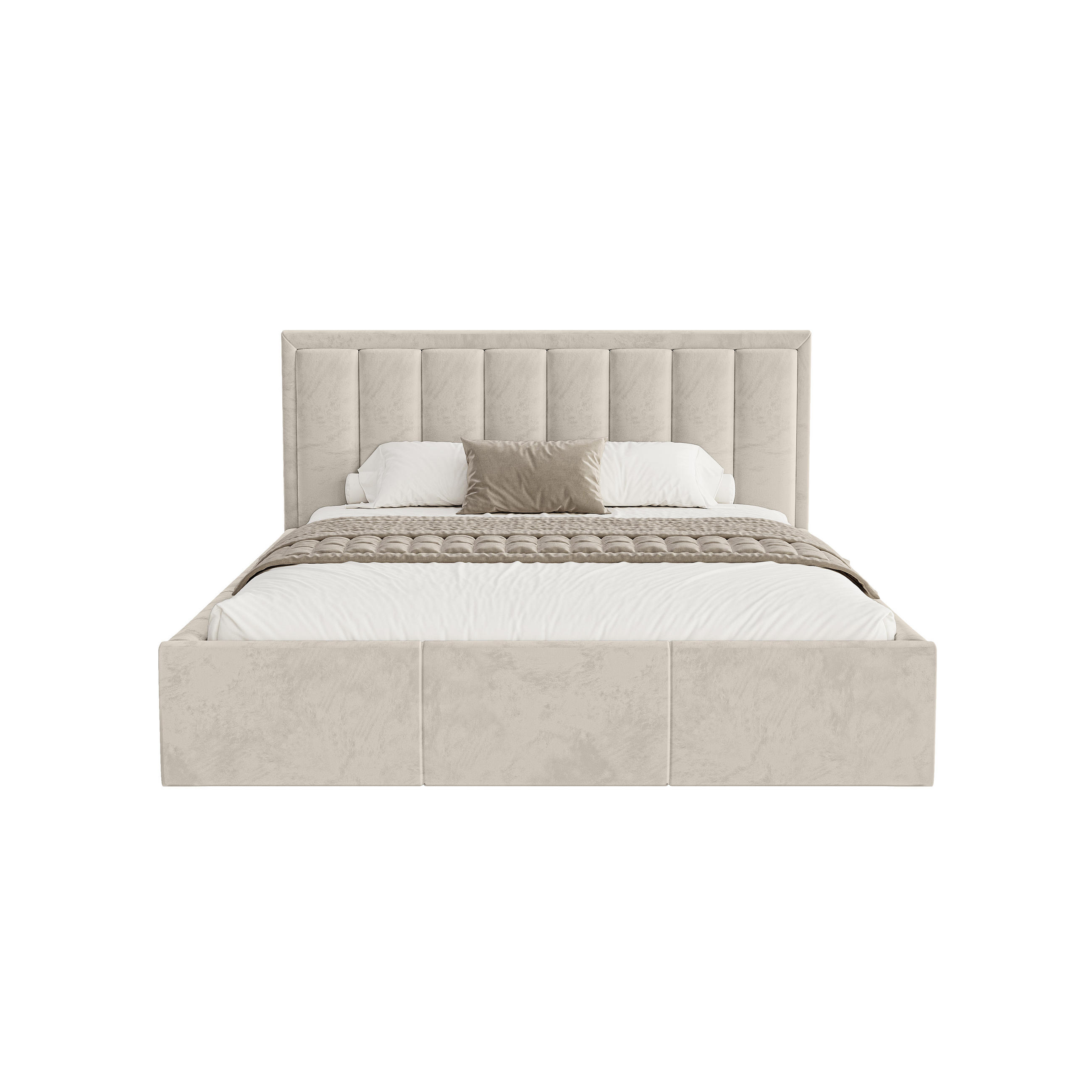POLSTERBETT Sitia 160x200 cm, Beige - Beige, Textil (160/200cm) - Fedve