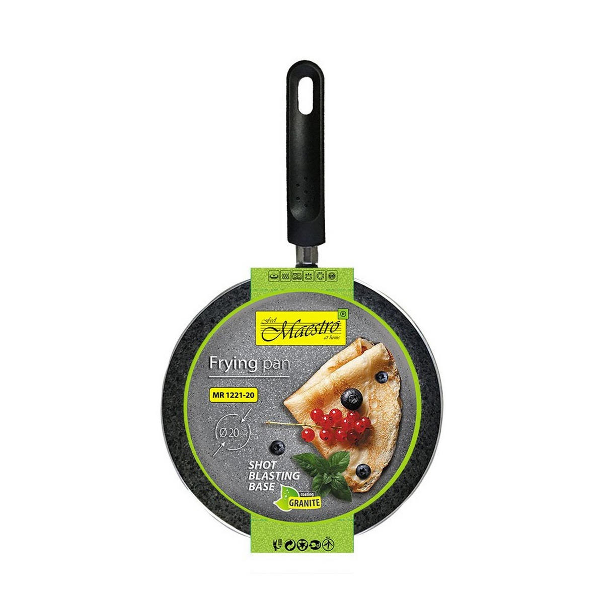 CRÊPEPFANNE Grau 37/20/1.5 cm MR122120 - Grau, Metall (20cm) - Maestro 