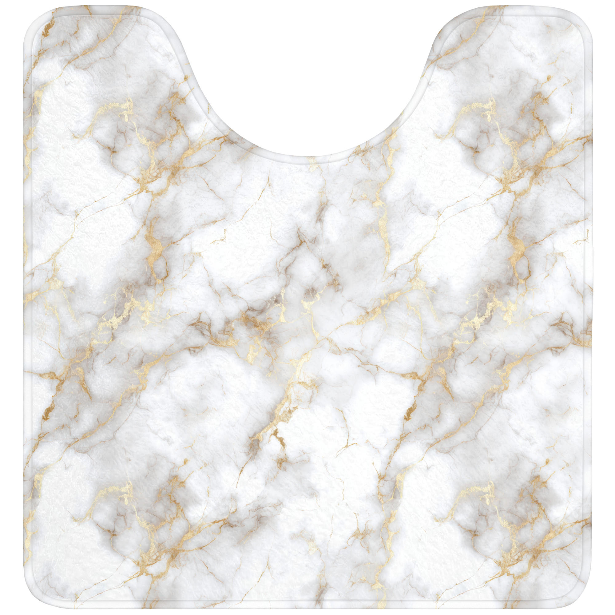 WC PŘEDLOŽKA Zlaté žilky - Mramor - Bílý 55x60 cm - bílá, textil/plast (55/1cm) - OnlyWow