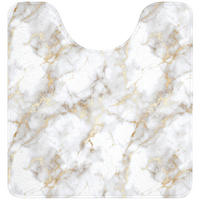 WC PŘEDLOŽKA Zlaté žilky - Mramor - Bílý 55x60 cm - bílá, textil/plast (55/1cm) - OnlyWow