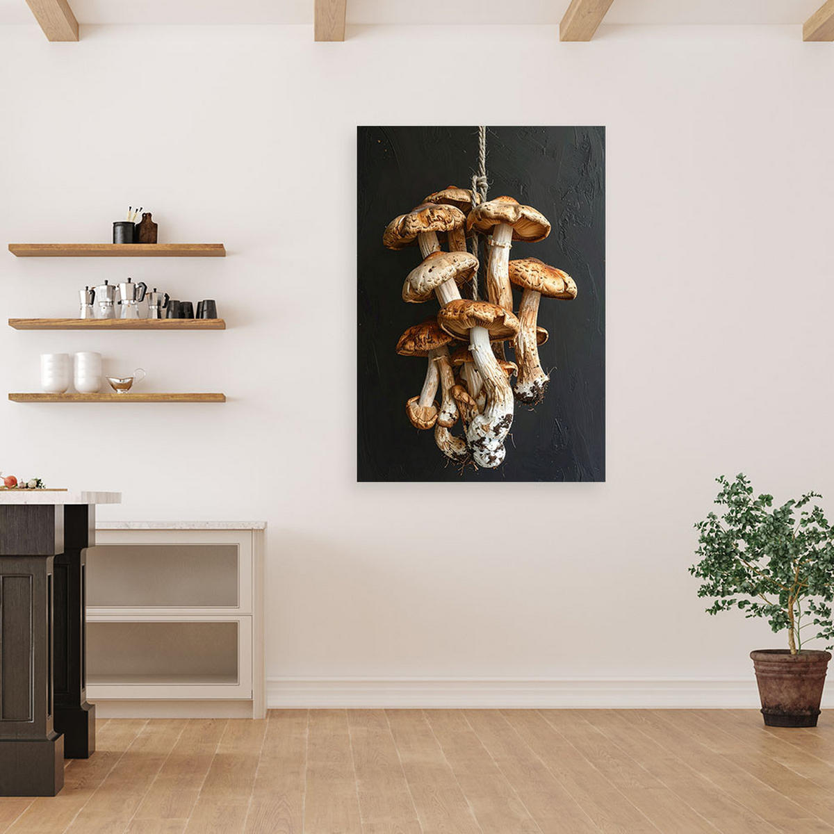 LEINWANDBILD Essen & Trinken 80x120cm - Beige, Textil (80/120cm) - Feeby