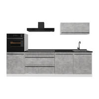 KUCHYNKA R-Line, betón/biely, 280 cm antrasiitti työtaso - sivá/biela, kompozitné drevo (280/143/60cm) - Vicco