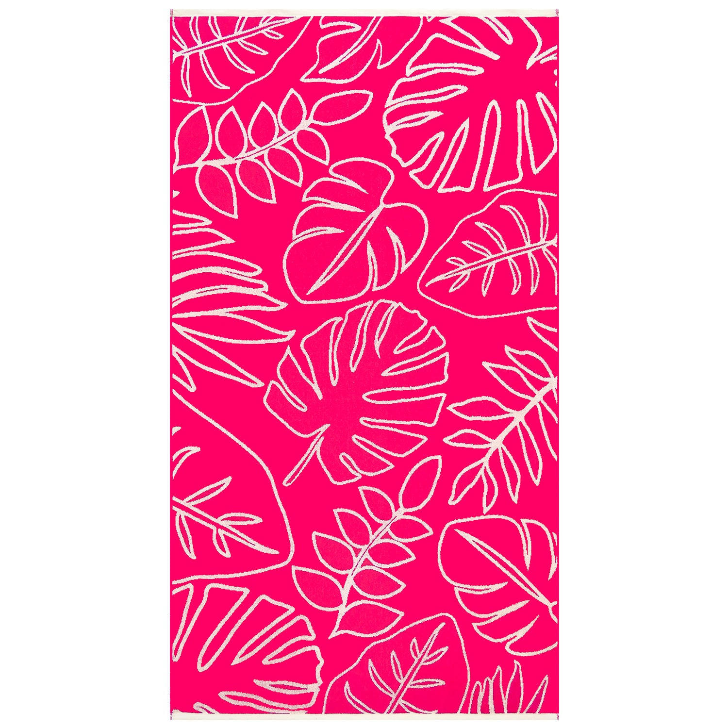 STRANDTUCH Frottee Velours Jacquard Rosa 90x170 400g/m² - Colca - Pink, Textil (170/90cm) - LE COMPTOIR DE LA PLAGE