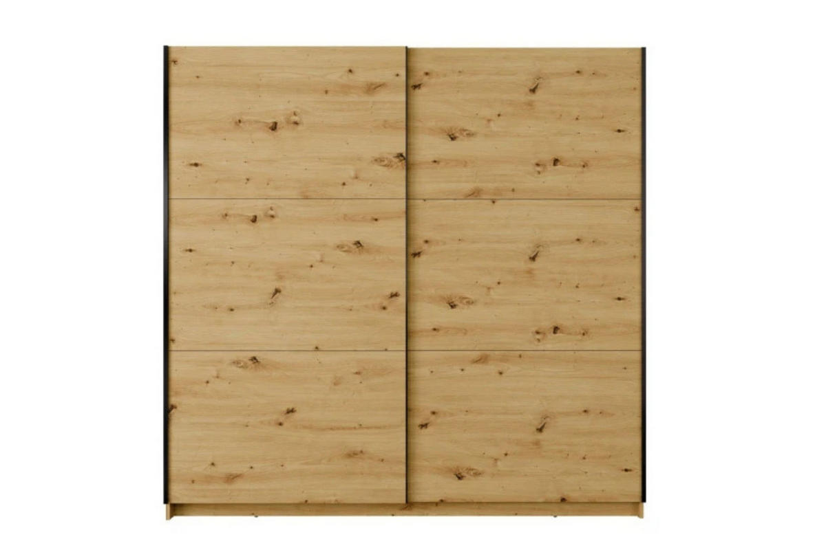 SCHWEBETÜRENSCHRANK ARLO II 150/207 cm in Eiche Artisan - Eiche Artisan, Holzwerkstoff (151/59/207cm) - Deine Möbel 24