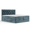 BOXSPRINGBETT Aurelia Blau 160/200 cm - Blau/Schwarz, Holz/Holzwerkstoff (160/200cm) - Maison de Reve