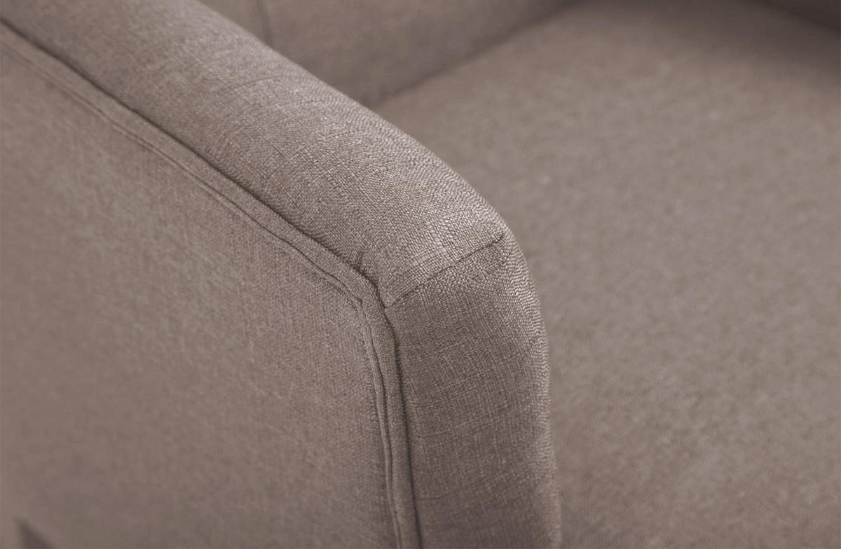ARMLEHNENSTUHL Stoff taupe - Taupe/Naturfarben, Holz/Textil (66/98/66cm) - CLP