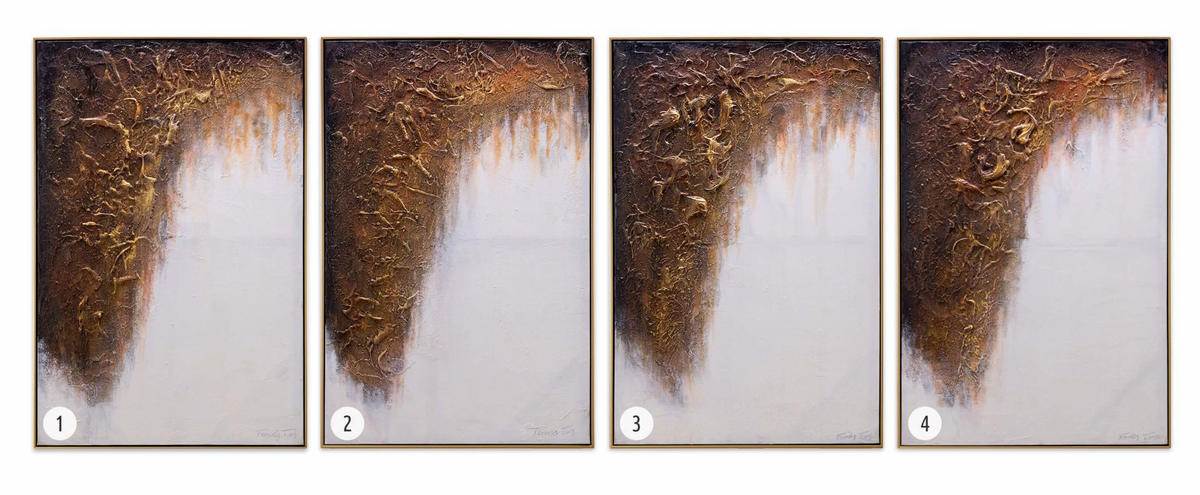 ACRYLBILD HANDGEMALT 60/90 cm - Schwarz/Weiß, Textil (60/90cm) - KUNSTLOFT