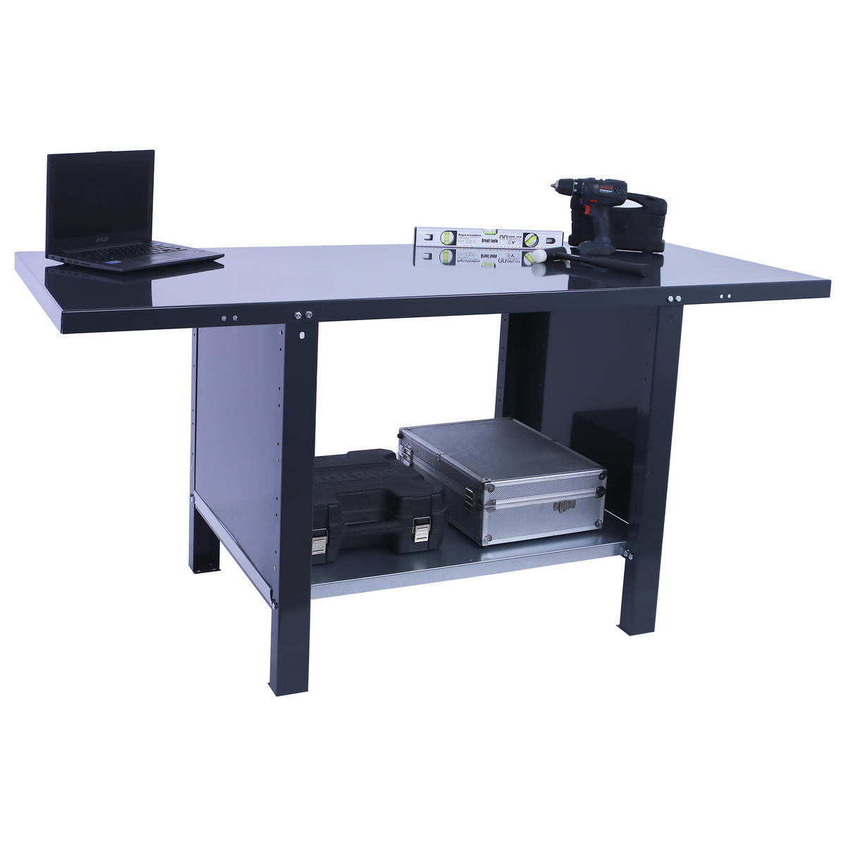 WERKBANK Buffalo Metal HxBxT 83 x 120 x 73 cm Traglast 700 kg Anthrazit - Anthrazit, Metall (120/83/73cm) - PROREGAL