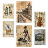POSTER Set Mit 6 Vintage Frauen Lebensstil A3 & A4 Rahmenlos - Klar, Papier (29/3cm) - Nacnic