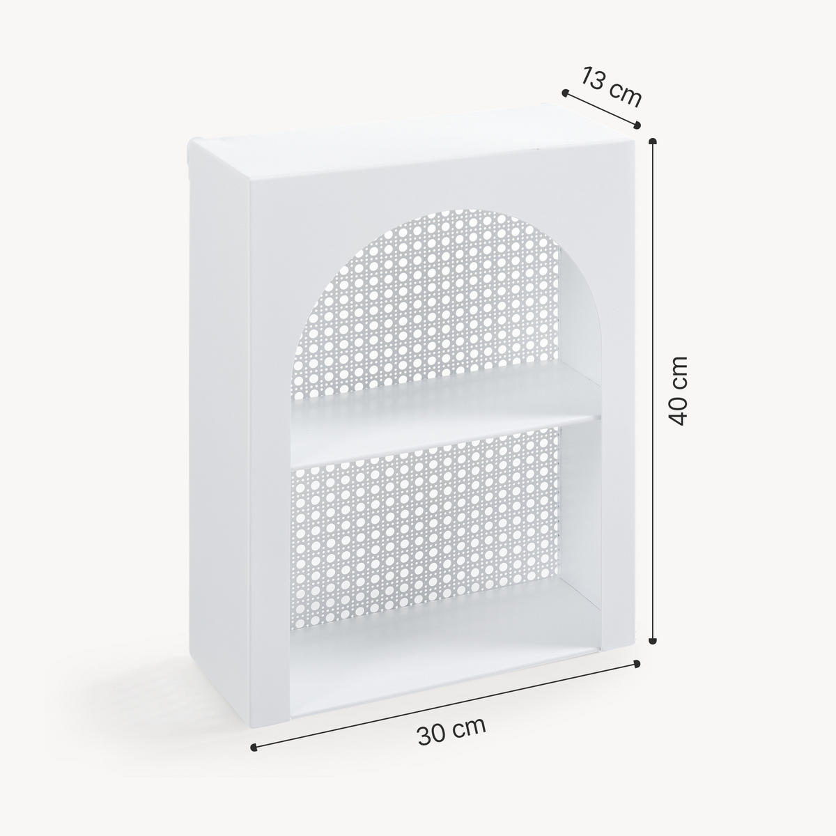 WANDREGAL Jäller I. - Weiß, Metall (30/40/13cm) - [en.casa]