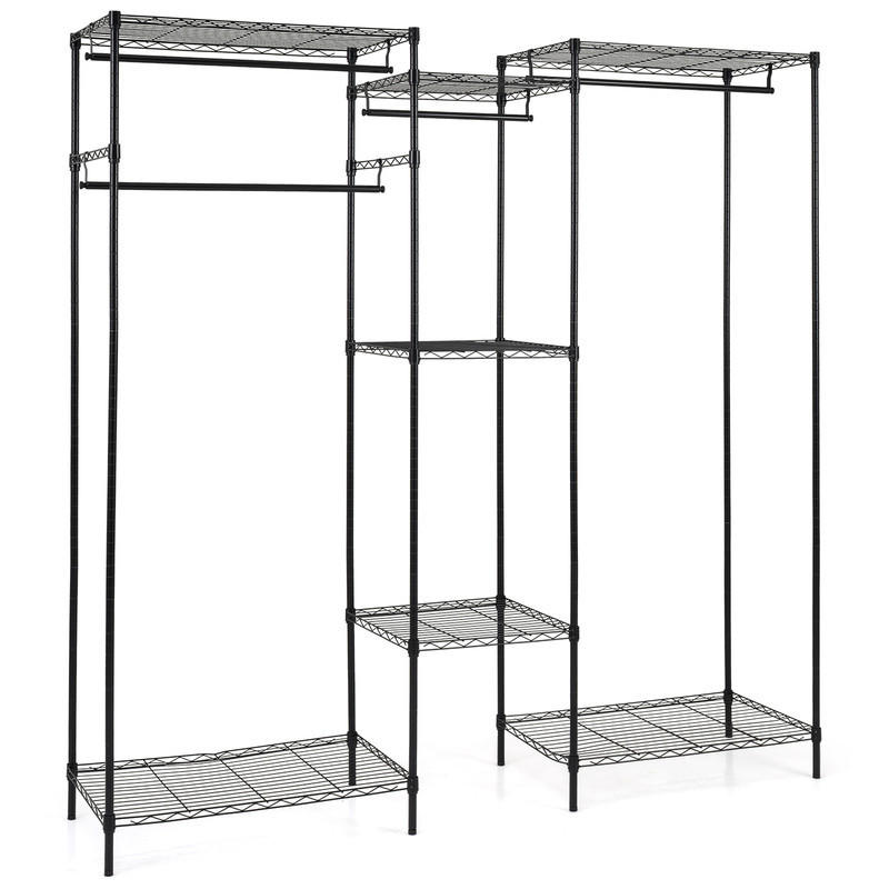 Costway Offener Schwarz 188x198x46 cm