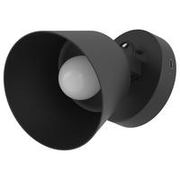 AKKU-WANDLEUCHTE inkl. Fernbedienung - 3-Stufen-Dimmer - Eisen - Schwarz, Metall (12/15/16cm) - home24