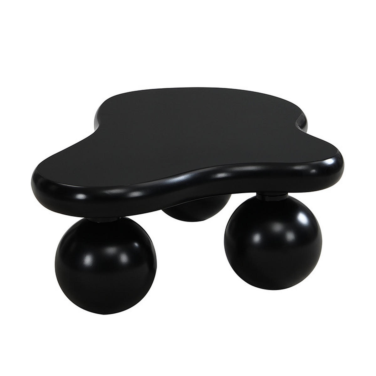 COUCHTISCH Wolkenstil schwarz 95/32 cm mit LED-Beleuchtung 16 Farben - Schwarz, Holzwerkstoff (95/62.5/32cm) - OKWISH