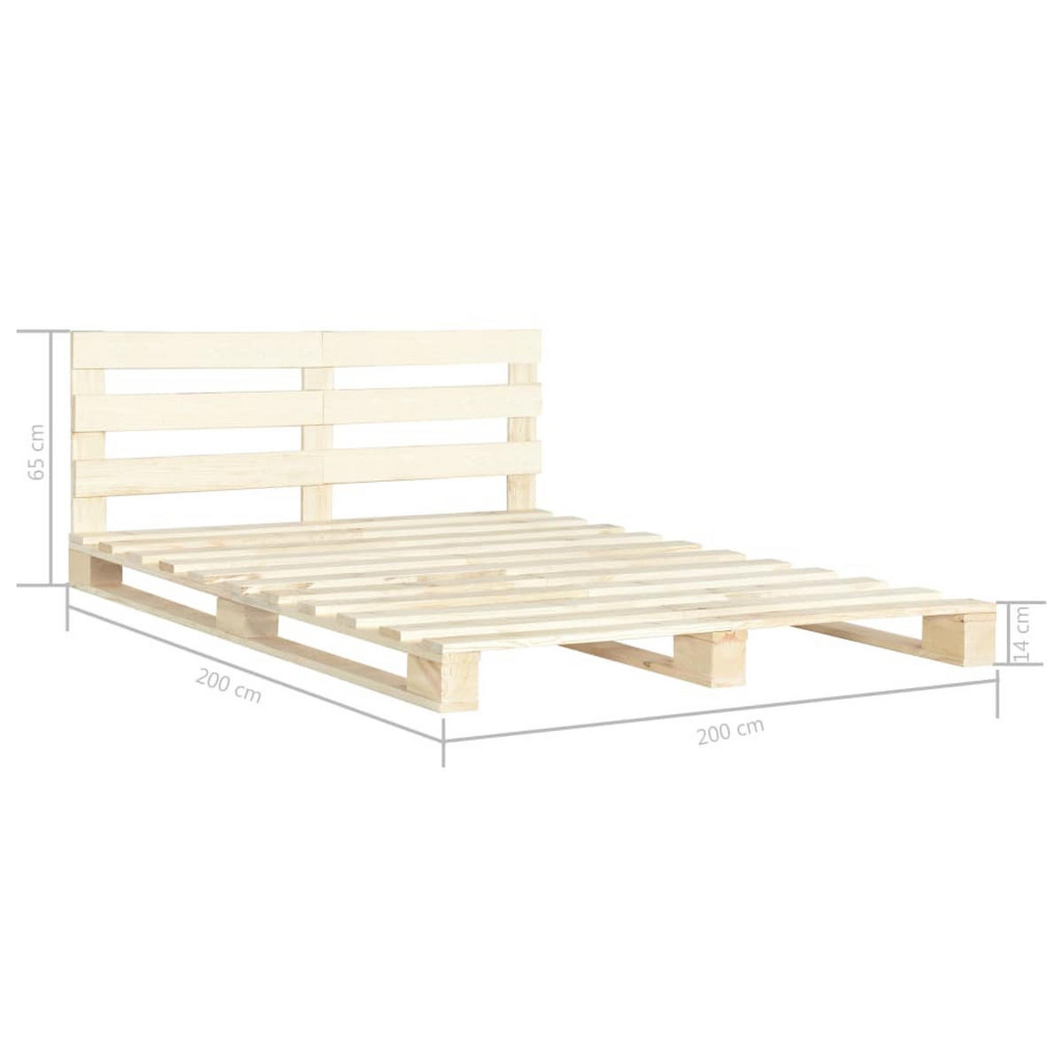 BETT Hobbs 200/200 cm - Braun, Holz (200/200cm) - Nettlife