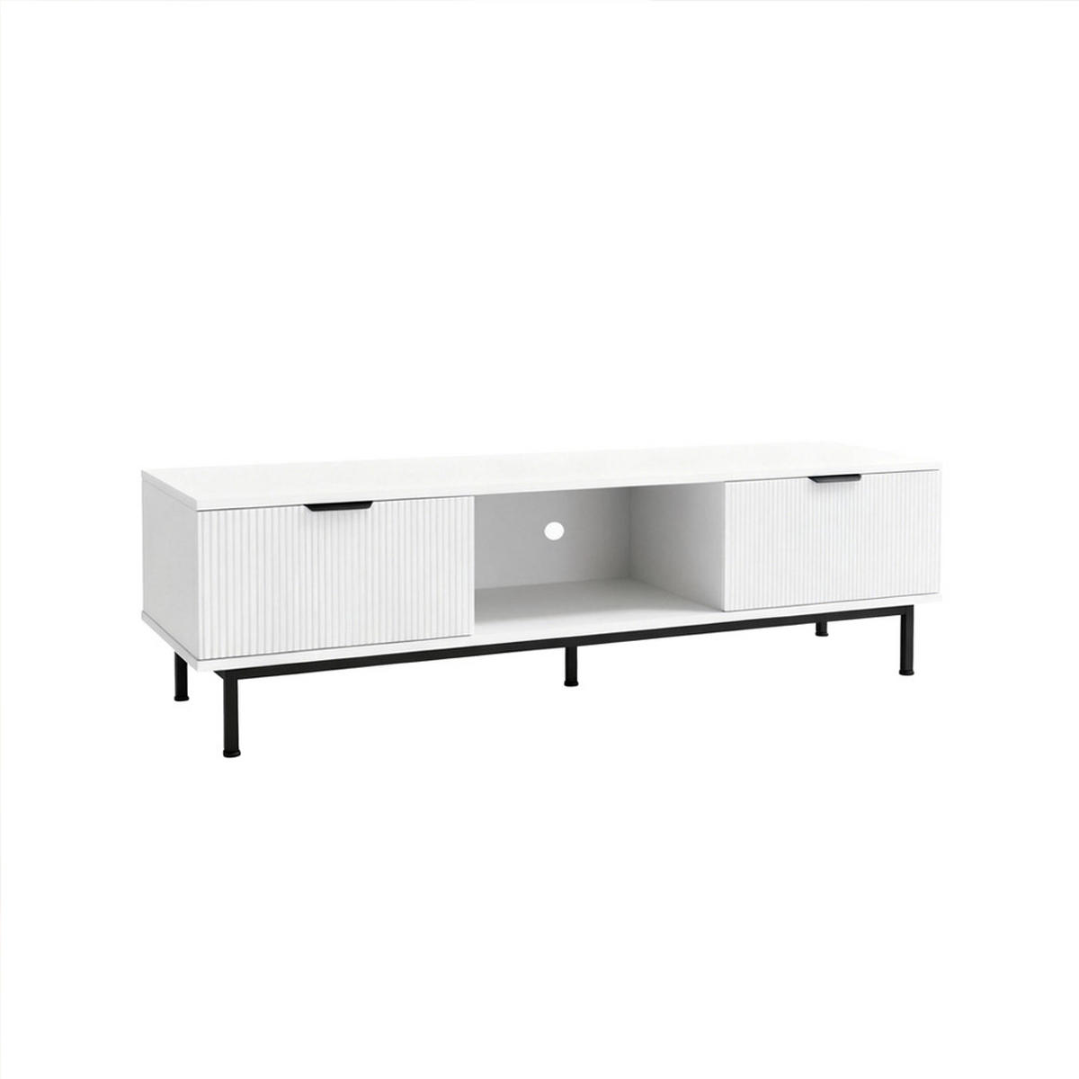 TV-SCHRANK NYLA - Weiß, 160 x 43 cm - Weiß, Holzwerkstoff (160/43/42cm) - Home Deluxe