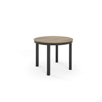 ESSTISCH BERNARDIN - Terracotta/Schwarz, Holzwerkstoff/Metall (100/100/76cm) - Meblini