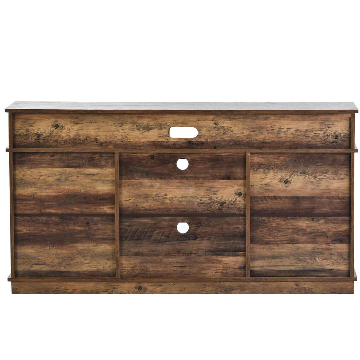 LOWBOARD 148/40/78 cm aus Spanplatte mit Schiebetüren und verstellbaren Einlegeböden Braun - Rotbraun, Holzwerkstoff (148/78/40cm) - Modenvie