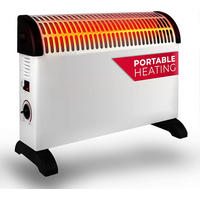 KONVEKTOR Heizung 1500W elektrisch, Heizlüfter leise mit Thermostat, energiesparend, Raumheizung bis 30m², mobiler Radiator - Weiß, Metall (55/20/35cm) - JUNG