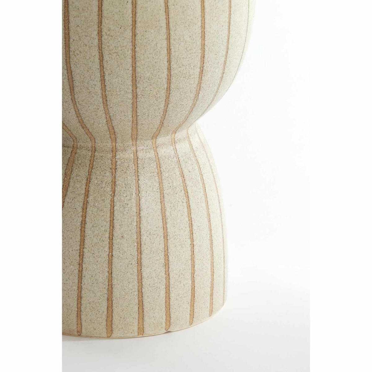 BEISTELLTISCH Finca Braun 28.5/28.5/42 cm - Braun, Keramik (28.5/28.5/42cm) - Light & Living