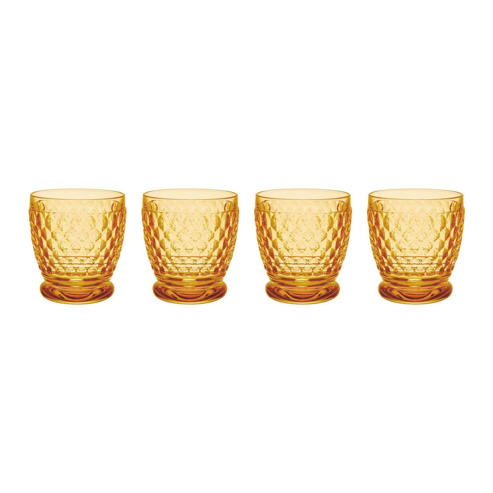 BECHER Boston Coloured Saffron 330 ml 4er Set - Gelb, Glas (0.33L) - Villeroy & Boch