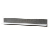 WANDBOARD weiß Hochglanz, grau Stone, Wandregal 150 cm - Weiß Hochglanz/Grau, Holzwerkstoff (150/28/23cm) - Furn.Design