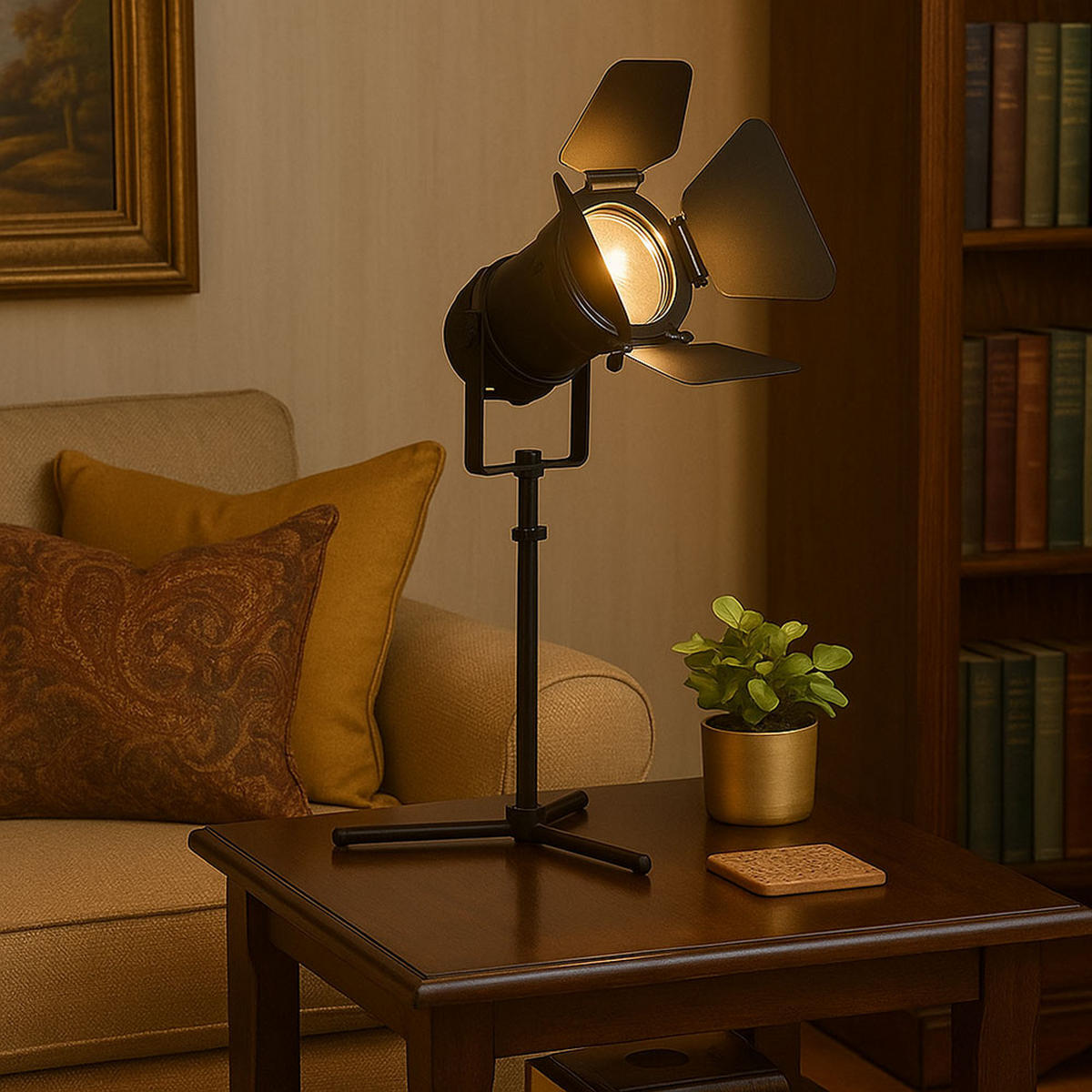 LED TISCHLEUCHTE Metall Schwarz - Schwarz, Kunststoff (27.5/24/48.5cm) - Globo Lighting