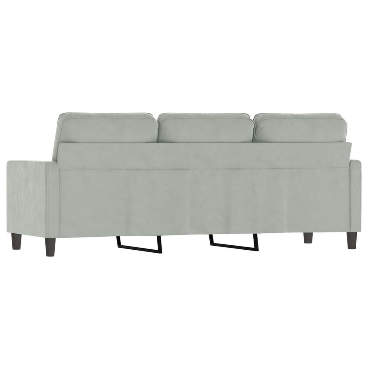 3-SITZER-SOFA Eppingen - Hellgrau, Naturmaterialien (198/80/77cm) - Nettlife