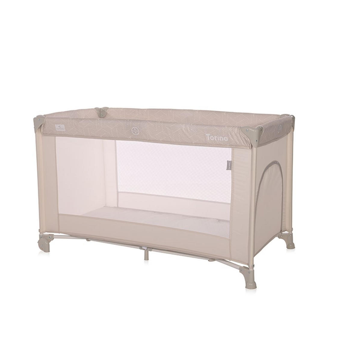 REISEBETT Torino Braun Laufstall seitlicher Eingang, Tragetasche, Faltmatratze - Braun, Kunststoff (60/120cm) - Lorelli