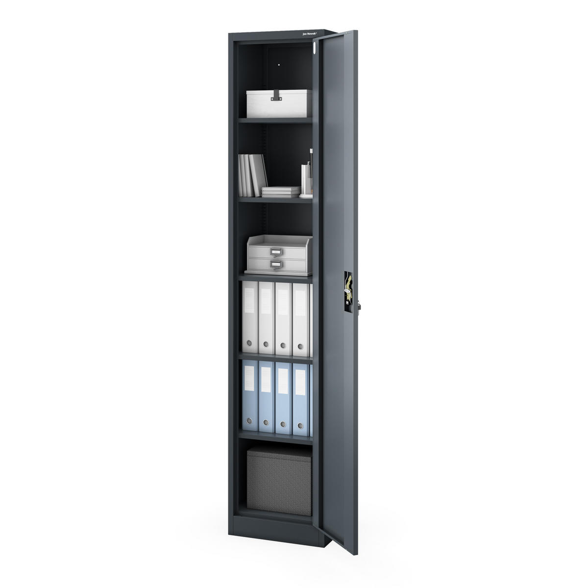 AKTENSCHRANK ALEX 220 - Anthrazit, Metall (45/220/40cm) - Jan Nowak